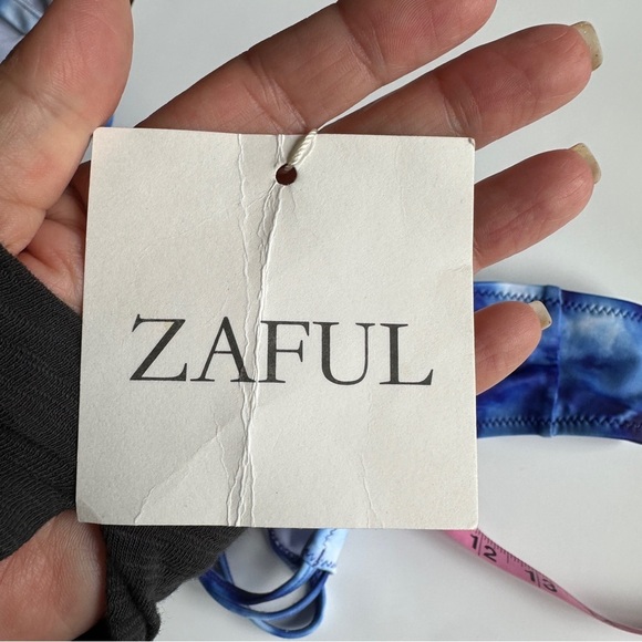 NWT Zaful Ocean Blue Strappy Bikini Size L - Picture 7 of 12